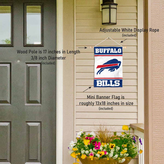 Buffalo Bills Sir Saint Banner Window Wall Hanging Flag with Suction Cup