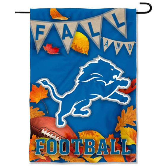 WinCraft Detroit Lions Fall Leaves Decorative Football Garden Flag Double Sided Banner