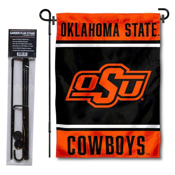 College Flags & Banners Co. Oklahoma State Cowboys Garden Flag and Flag Stand Pole Holder Set