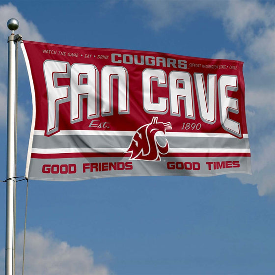 Washington State Cougars Fan Man Cave Banner Flag