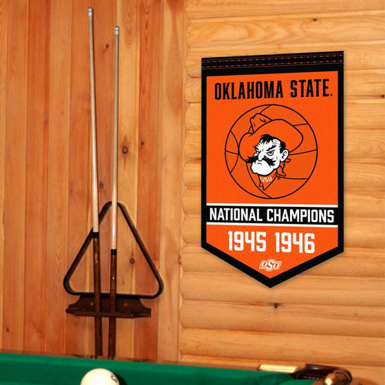 Oklahoma State Cowboys Basketball National Champions Banner