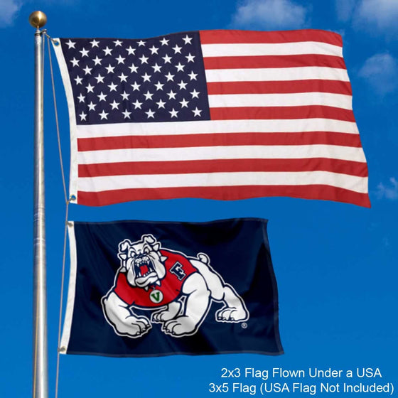 College Flags & Banners Co. Fresno State Bulldogs Small 2x3 Foot Flag