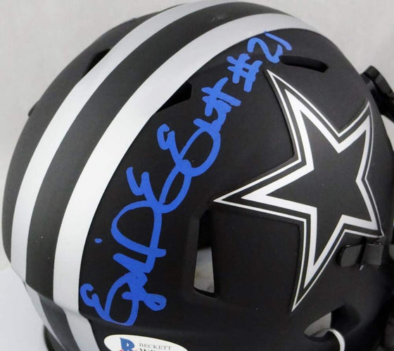 Ezekiel Elliott Signed Dallas Cowboys Eclipse Mini Helmet - Beckett W Auth *Blue