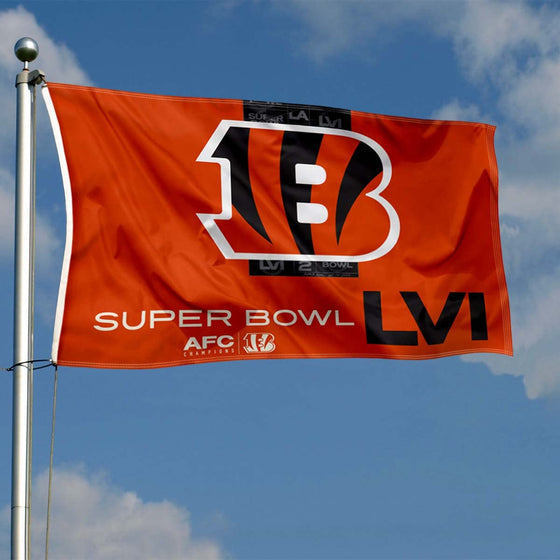 Cincinnati Bengals AFC Super Bowl LVI Bound 3x5 Flag