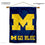 College Flags & Banners Co. Michigan Wolverines Go Blue House Flag and Wood Banner Pole Set