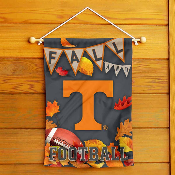 College Flags & Banners Co. Tennessee Volunteers Fall Leaves Football Season Garden Yard Flag