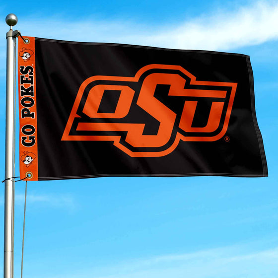 College Flags & Banners Co. Oklahoma State Cowboys Printed Header 3x5 Foot Banner Flag