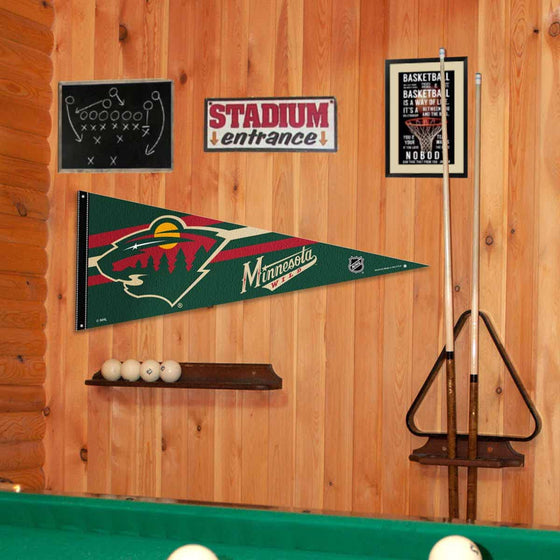 Minnesota Wild Pennant Flag and Wall Tack Pads Mounts