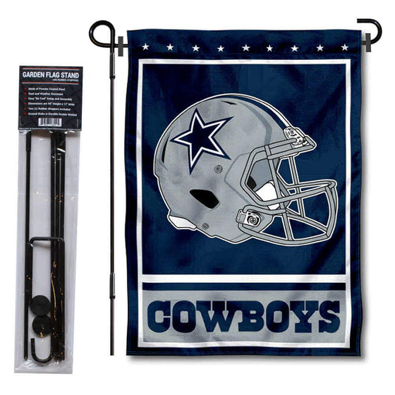 WinCraft Dallas Cowboys Football Garden Flag and Pole Stand Holder