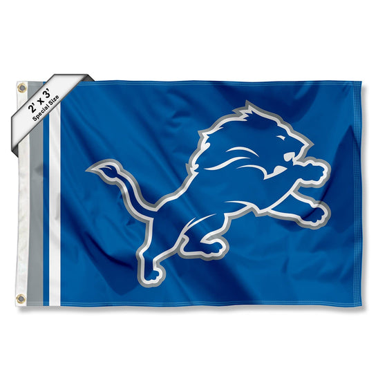 Detroit Lions Wordmark 2x3 Foot Small Flag