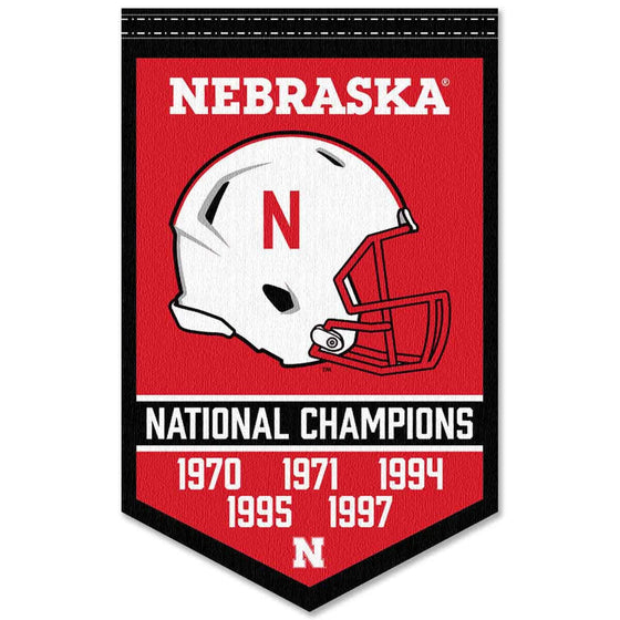 Nebraska Cornhuskers Football National Champions Banner