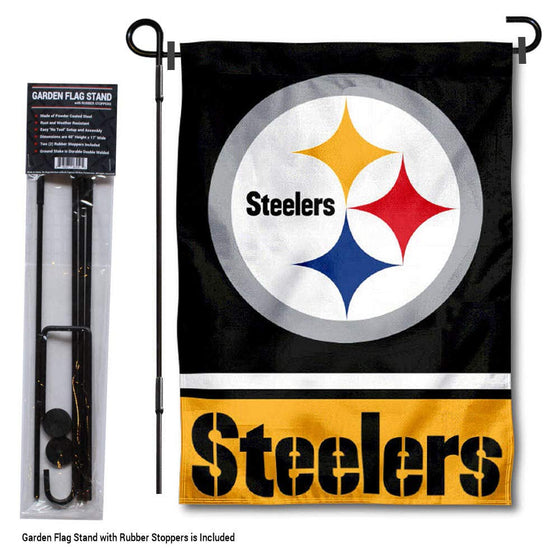 WinCraft Pittsburgh Steelers Garden Flag with Stand Holder