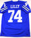 Bob Lilly Autographed Blue Pro Style Jersey w/HOF '80- JSA Witnessed Auth *7