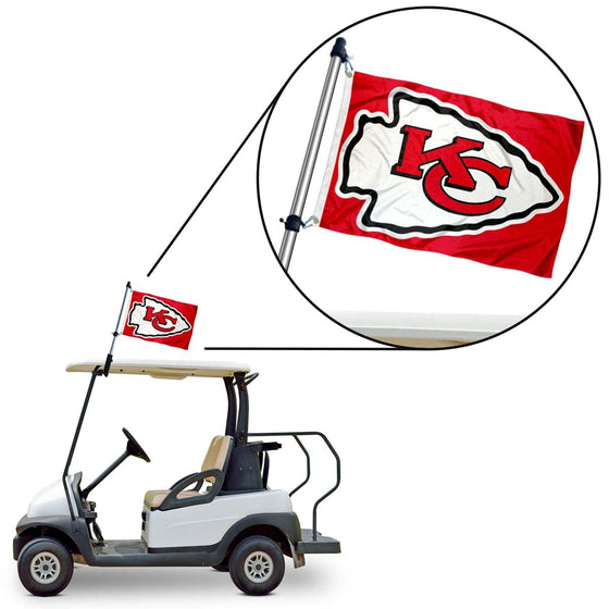 WinCraft Kansas City Chiefs Golf Cart Flag Pole and Holder Mounting Bracket