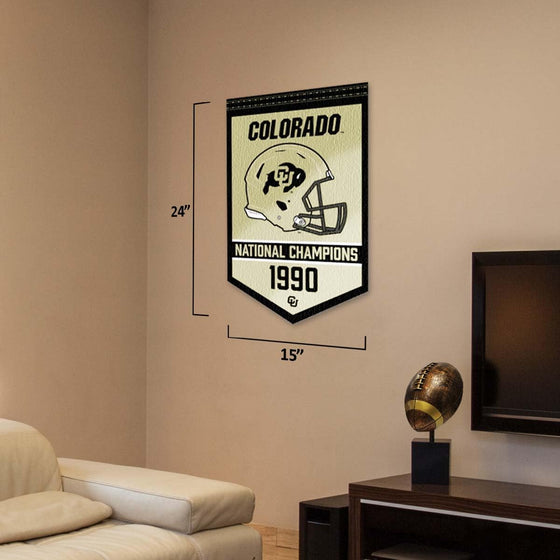 College Flags & Banners Co. Colorado Buffaloes Football National Champions Felt Banner