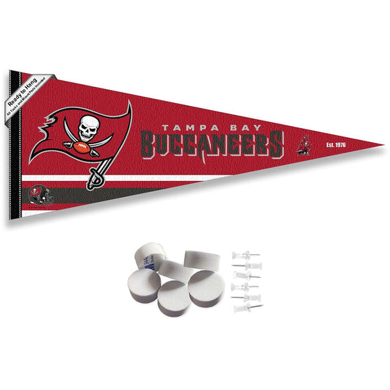 Tampa Bay Buccaneers Pennant Banner and Wall Tack Pads