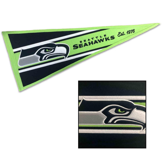 WinCraft Seattle Seahawks Embroidered and Sewn Pennant