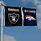 WinCraft Raiders and Broncos House Divided Flag Rivalry Banner