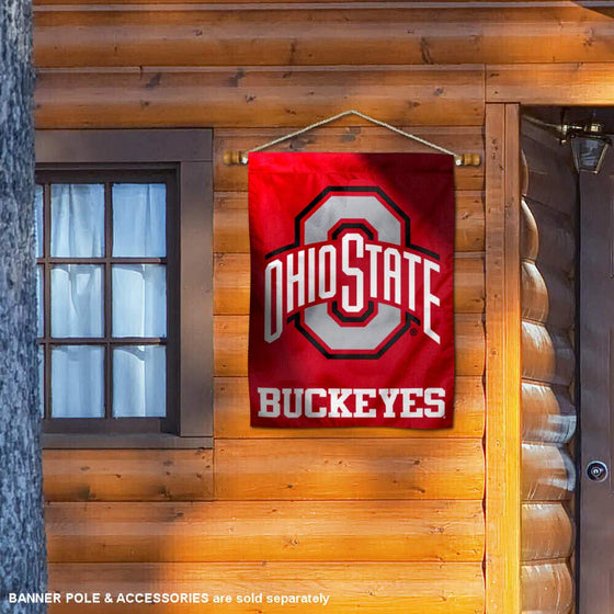 Ohio State Buckeyes Athletic Logo House Flag Banner