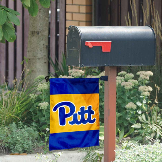 Pitt Panthers Royal Blue Garden Flag and Mailbox Post Pole Mount Holder Set