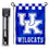 College Flags & Banners Co. Kentucky Wildcats Checkered Logo Garden Flag and Pole Holder Set