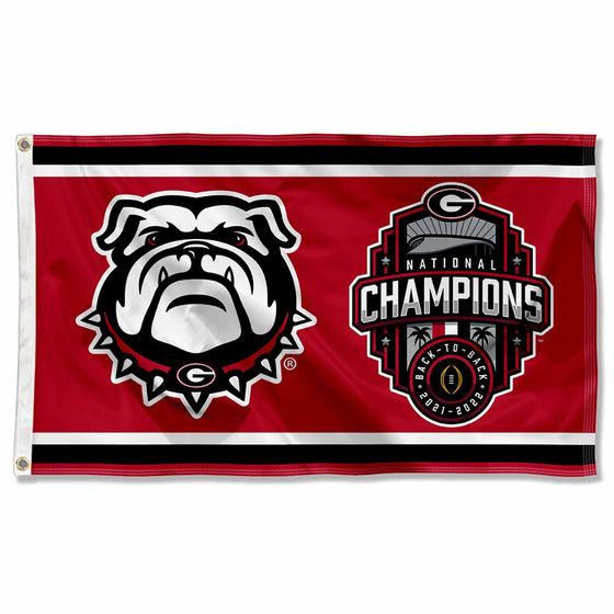 Georgia Bulldogs 2022 College Football National Champions Banner Flag