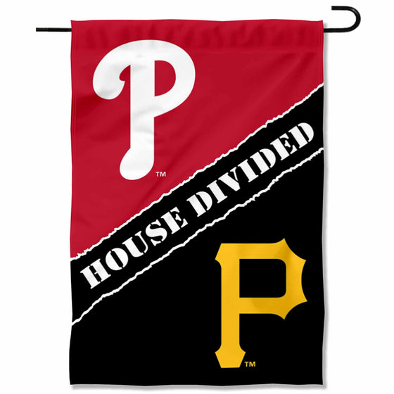 WinCraft House Divided Phillies and Pirates Double Sided Garden Flag