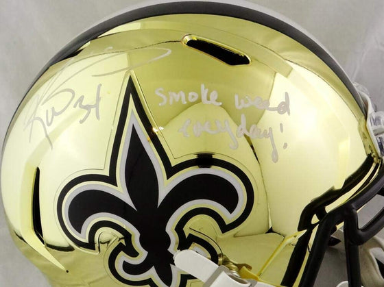 Ricky Williams Autographed Saints Chrome F/S Helmet w/SWED- JSA W Auth White