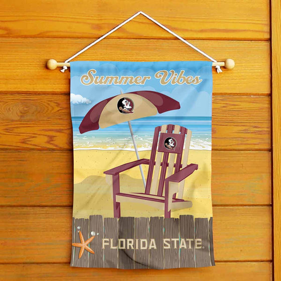 College Flags & Banners Co. Florida State Seminoles Summer Season Vibes Double Sided Garden Yard Flag