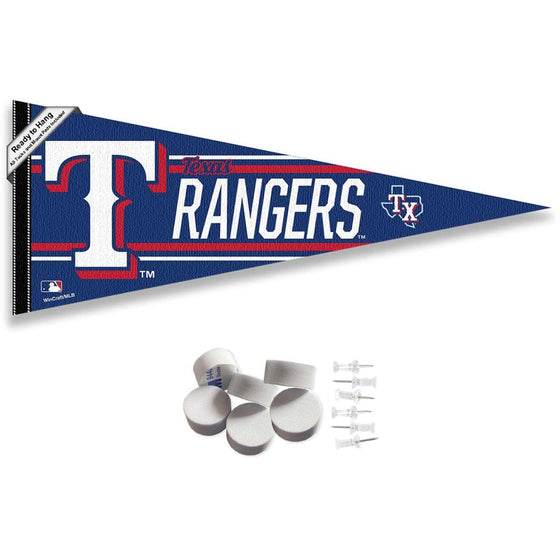 Texas Rangers Pennant Banner and Wall Tack Pads