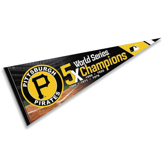 WinCraft Pirates 5 Time Champions Pennant Flag