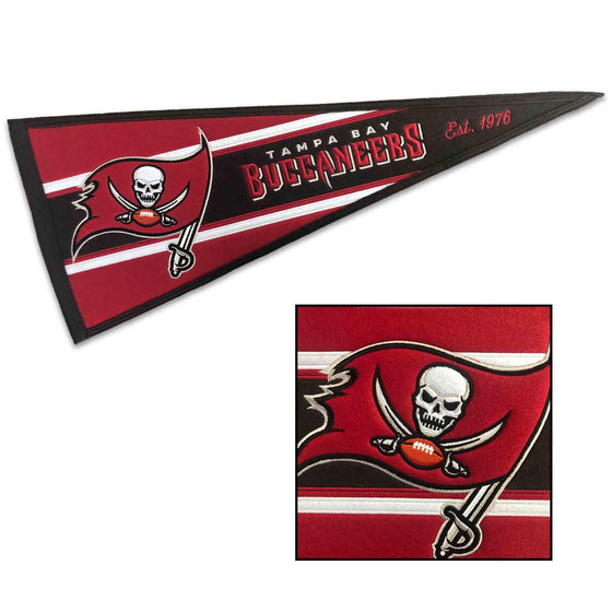 WinCraft Tampa Bay Buccaneers Embroidered and Sewn Pennant