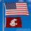 College Flags & Banners Co. Washington State Cougars Small 2x3 Foot Flag