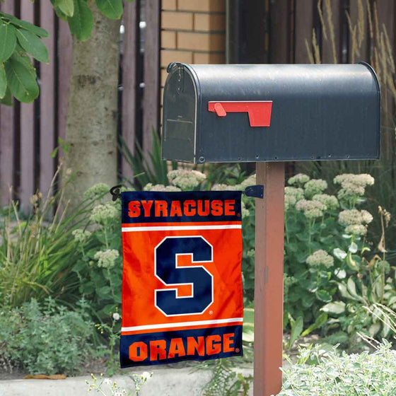 Syracuse Orange Garden Flag and Mailbox Post Pole Mount Holder Set