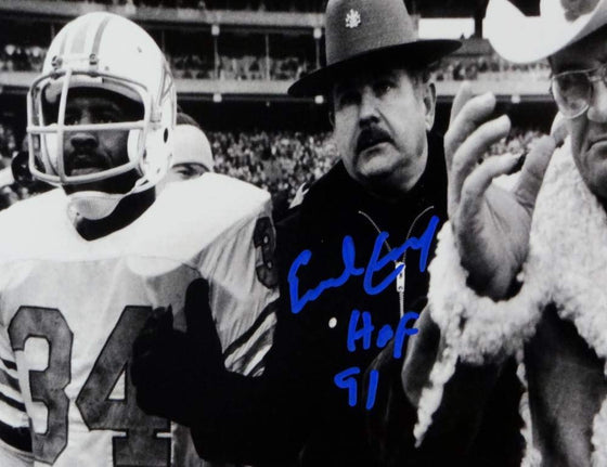 Earl Campbell Signed Oilers 8x10 Photo w/Bum Phillips w/HOF-JSA W Auth *DkBlue