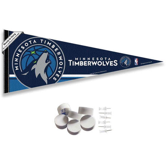 Minnesota Timberwolves Pennant Flag and Wall Tack Pads Mounts