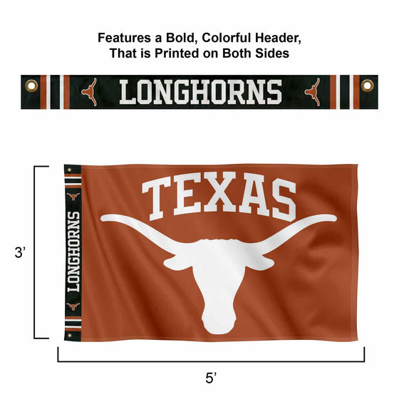 College Flags & Banners Co. Texas Longhorns Bold Logo Premium Flag