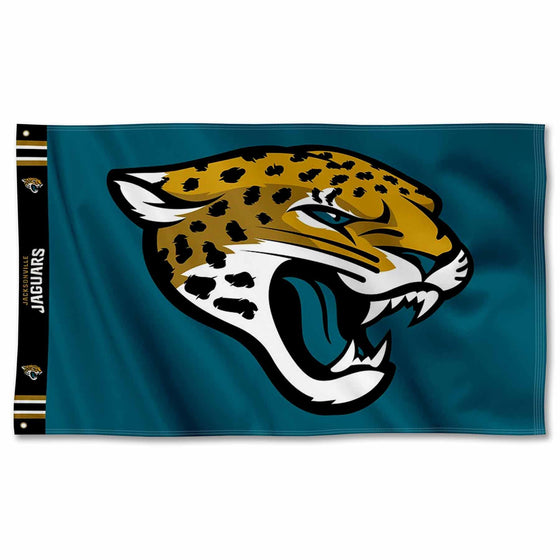 WinCraft Jacksonville Jaguars Printed Header 3x5 Foot Banner Flag