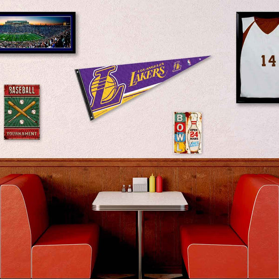 Los Angeles Lakers Pennant Flag and Wall Tack Pads Mounts