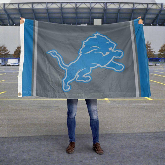 WinCraft Detroit Lions Blackout Sideline Flag Outdoor Indoor 3x5 Foot Banner