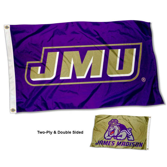 College Flags & Banners Co. James Madison Dukes Dual Logo Double Sided Flag