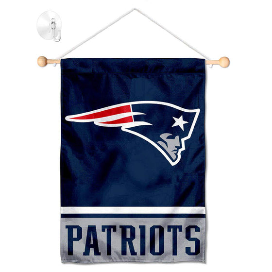 New England Patriots Banner Window Wall Hanging Flag with Suction Cup