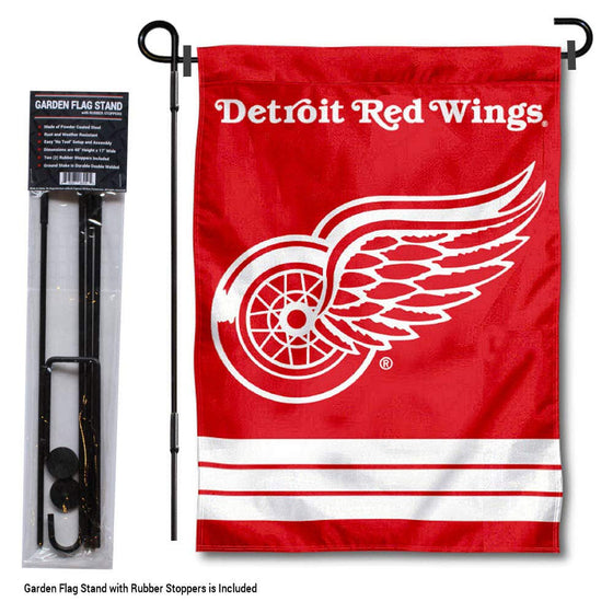 Detroit Red Wings Garden Flag with Stand Holder