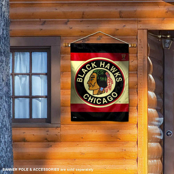 WinCraft Chicago Blackhawks Vintage Retro Two Sided House Flag