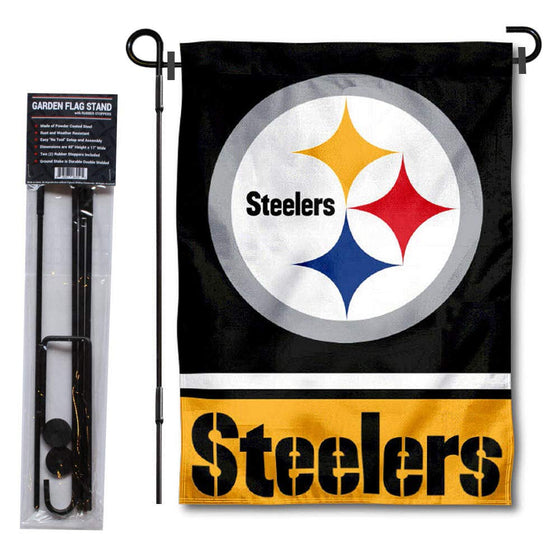 WinCraft Pittsburgh Steelers Garden Flag with Stand Holder