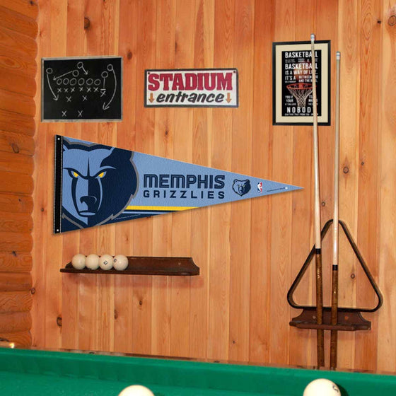 Memphis Grizzlies Pennant Flag and Wall Tack Pads Mounts