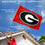 College Flags & Banners Co. Georgia Bulldogs Red Flag with Pole and Bracket Kit