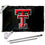 College Flags & Banners Co. Texas Tech Red Raiders Black Flag with Pole and Bracket Complete Set