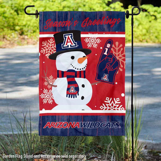 Arizona Wildcats Holiday Winter Snow Garden Banner Flag