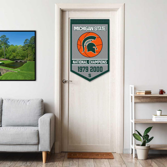 Michigan State Spartans Basketball National Champions Banner